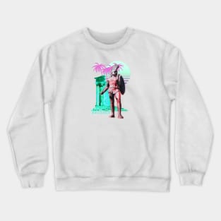 Leonidas Spartan Statue Vaporwave Aesthetic Crewneck Sweatshirt